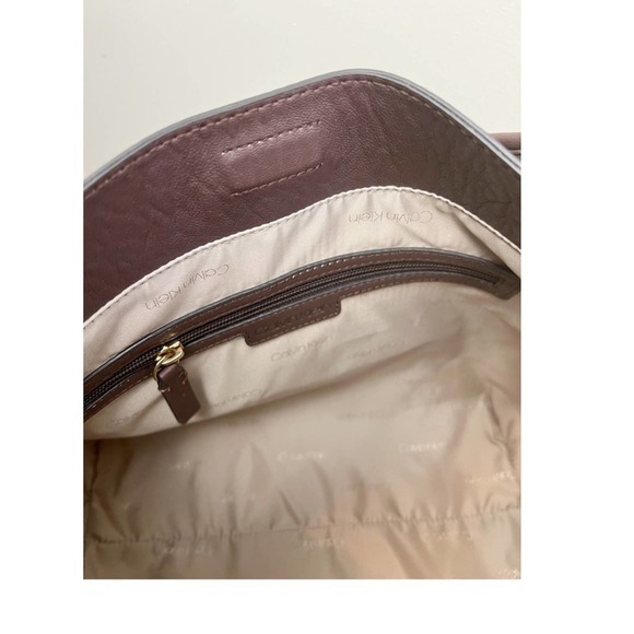 Calvin Klein Brown vegan leather handbag #019 - Picture 6 of 10